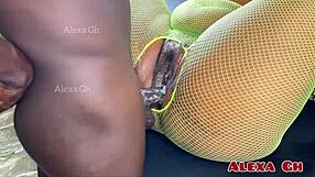 ⭐️Cum deep in young ebony's shaved pussy pounded hard!