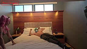 zoro unloads cum on maid in wild cosplay riding