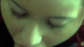 skinny homemade girl sucks cock swallows load