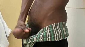 busting nuts in public toilet with monster bbc 💦🚽