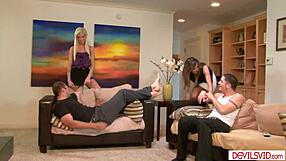 i can't believe these petite college teens strip and fuck classmates in wild group orgy