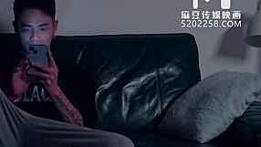 Cheating Japanese office lady bent over desk for rough doggystyle pounding