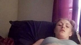 my snow bunny's shaved pussy throbs horny with toys