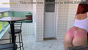 Hired Latina Maid's Shorts Reveal Huge Tasty Ass