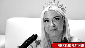 Horny Princess Leya Falcon Stuffs Huge Dildos into Curvy Blonde Ass and Tits