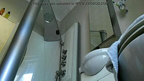 Tall Punished MILF Hides Tiny Boy in Her Huge Feet for Work