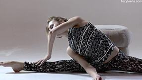 russian gymnast rita mochalkina spreads hairy pussy in yoga poses