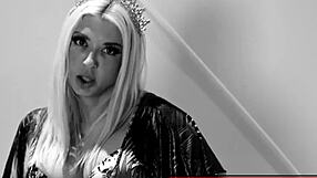 Horny Princess Leya Falcon Stuffs Huge Dildos into Curvy Blonde Ass and Tits