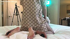 Rapper Pounds Blonde Tgirl Ass in Wild Crossdressing Fuck Fest