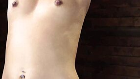 Petite Waxed Slave Hogtied and Toyed to Squirting Climax