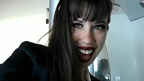 Tall Punished MILF Hides Tiny Boy in Her Huge Feet for Work