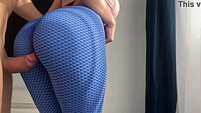 Stepbrother grinds humps my big ass leggings yoga fetish cum before gym workout?