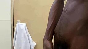 busting nuts in public toilet with monster bbc 💦🚽