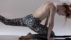 russian gymnast rita mochalkina spreads hairy pussy in yoga poses