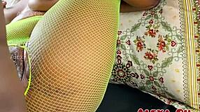 ⭐️Cum deep in young ebony's shaved pussy pounded hard!