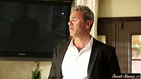 petite stepdaughter bends for creamy jizz all over her bare pussy