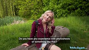 hot finnish blonde says take my pussy with your big cock outdoors public agent