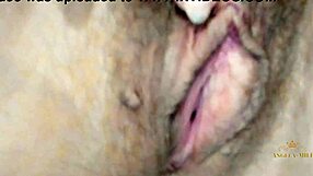 Horny MILF Jerks Hairy Pussy Waiting for Young Hubby's Dick!