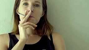 ever wonder what a hot brunette does while smoking and teasing you