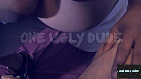 Massive ebony tits tease throbbing cock seductively