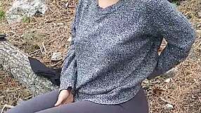 dude that stranger's big booty shaking got me flashing her quick in the public forest