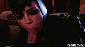 french latex aiden ashley sucks giovanni francesco's monster cock in dark knight parody