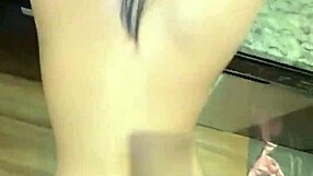 Damn that huge cock meat in kitchen tastes good deepthroat blowjob to doggystyle creampie pov!!