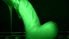 My Sticky Slimy Latex Glove Handjob Tease with Dildo Toys Dripping Cum Feel