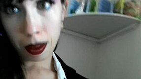 Tall Punished MILF Hides Tiny Boy in Her Huge Feet for Work