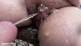Feel this piss flooding my hairy mature pussy outdoors?
