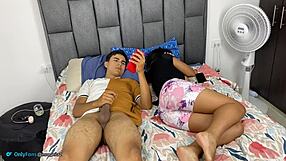 damn, check out this ebony babe with huge tits masturbating like crazy before getting fucked