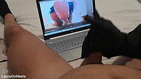 Milf in Gloves Jerks Massive Cock to Explosive Cum POV Preview