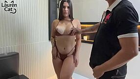 Brazilian Teen Bends for Brother's Anal in Bathroom Cum Facial
