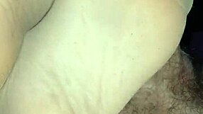 homemade footjob feels so good in those tan stockings teasing every inch sensually