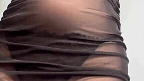 goddess ellie rowyn sways teasing huge ass in sheer dress
