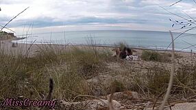 omg french teacher slut misscreamy blows stranger cock on nude beach cumshot