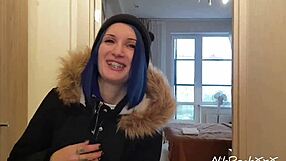 russian street pickup skinny teen with tattoos bent over fucked rough doggystyle in hotel quickie