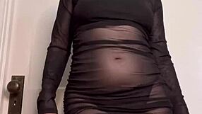 goddess ellie rowyn sways teasing huge ass in sheer dress