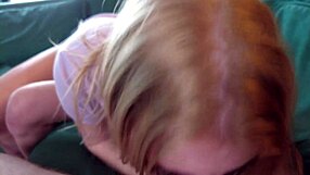 hey dude you caught the blonde babysitter snooping so fuck her deep to keep those secrets