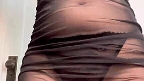 goddess ellie rowyn sways teasing huge ass in sheer dress