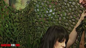 big boobed beauties get double penetrated hard army style