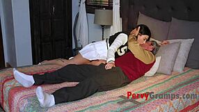 Wrinkly Old Cock Stuffing Tight Teen Hole?