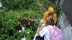 pinay student slut bends for teacher's doggystyle in cemetery scandal