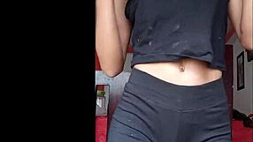 skinny model dances sexy outfit