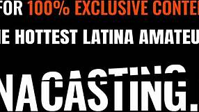 Skinny ebony latina screams in rough anal at bikini casting interview