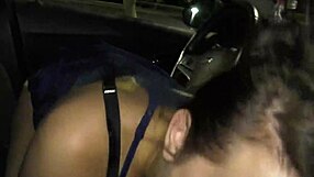 you won't believe this cute babe's car blowjob skills
