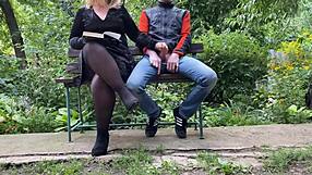 Curvy Stepmom Fucks Steps on Outdoors Hard