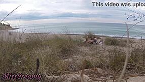 omg french teacher slut misscreamy blows stranger cock on nude beach cumshot