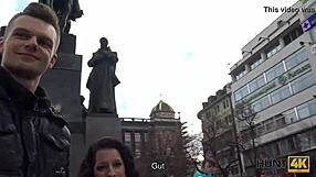 hunt4k busty brunette jocelyne lets cash fuck her shaved pussy outdoors