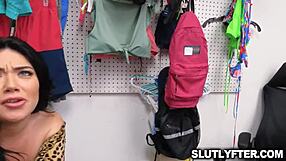 Megan Maiden the Store Thief Gets Apprehended and Fucked Bent Over by Officer Stepbrother!